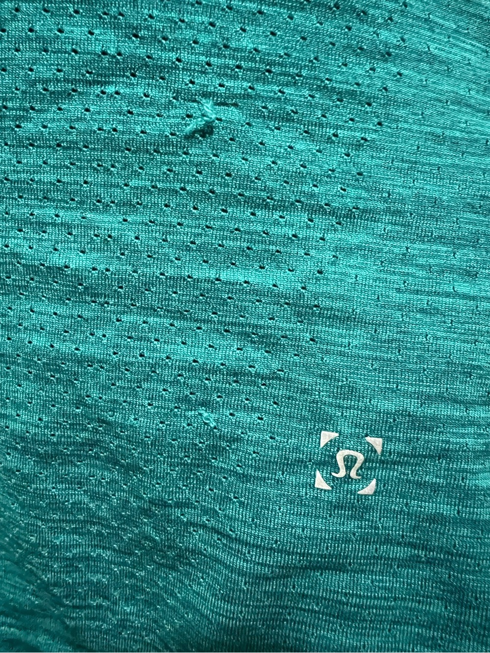 Lululemon Teal “Get Sweaty” Racerback Workout Tank Top - Picture 4 of 5